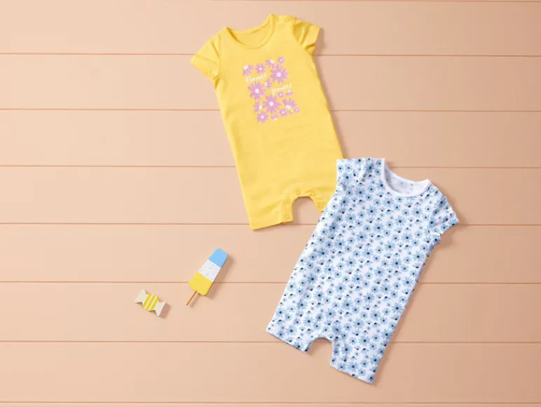2 baby playsuits<lupilu® Clearance