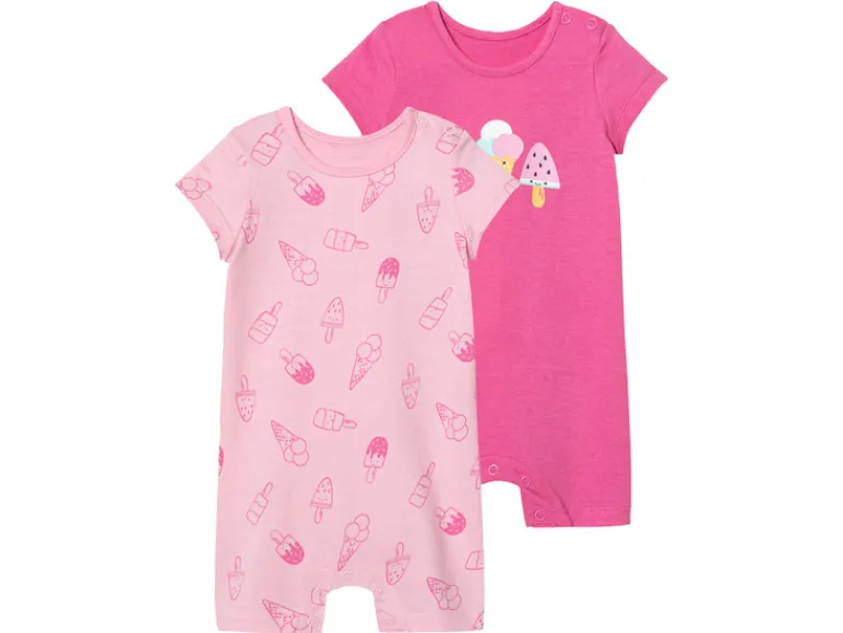 2 baby playsuits<lupilu® Clearance