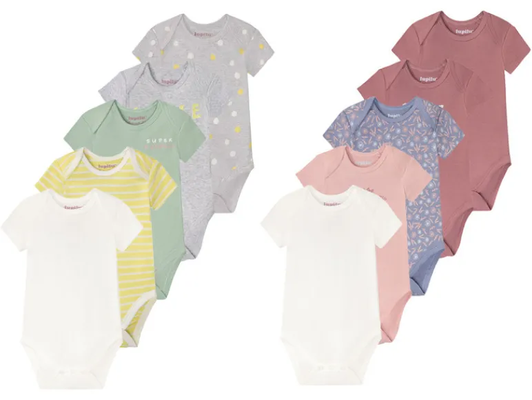 5 babyrompertjes<lupilu® Outlet