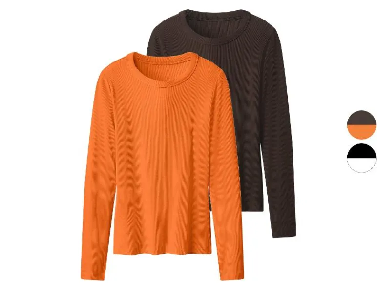 2 Geribde dames shirts<esmara® Outlet