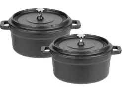 2 gietijzeren mini serveerpannen<GSW Clearance