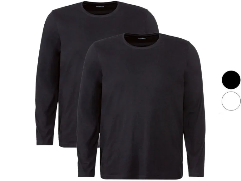 2 heren shirts met lange mouwen<LIVERGY® New