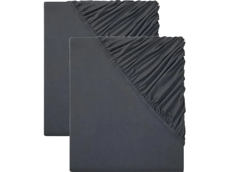 2 jersey hoeslakens 180-200 x 200 cm<LIVARNO home Discount