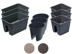 3 railing bloempotten<Prosperplast Discount