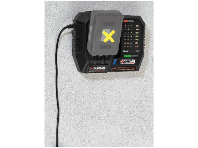 2 Smart accu's 20 V - 4 Ah en smart acculader 20 V - 12 A<PARKSIDE PERFORMANCE® Sale