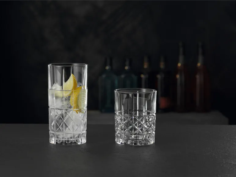 4 whiskyglazen of 4 long drink glazen<SPIEGELAU Sale