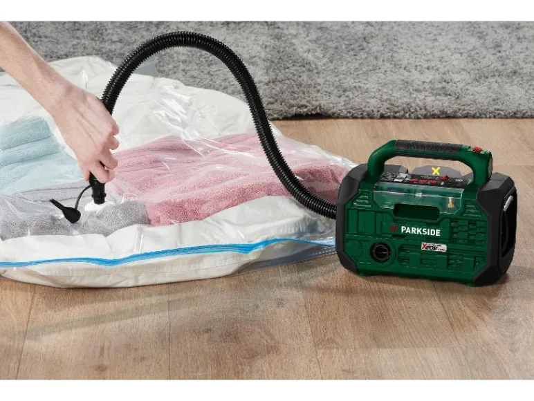 Accu-compressor en -luchtpomp 20 V zonder accu en lader<PARKSIDE® New
