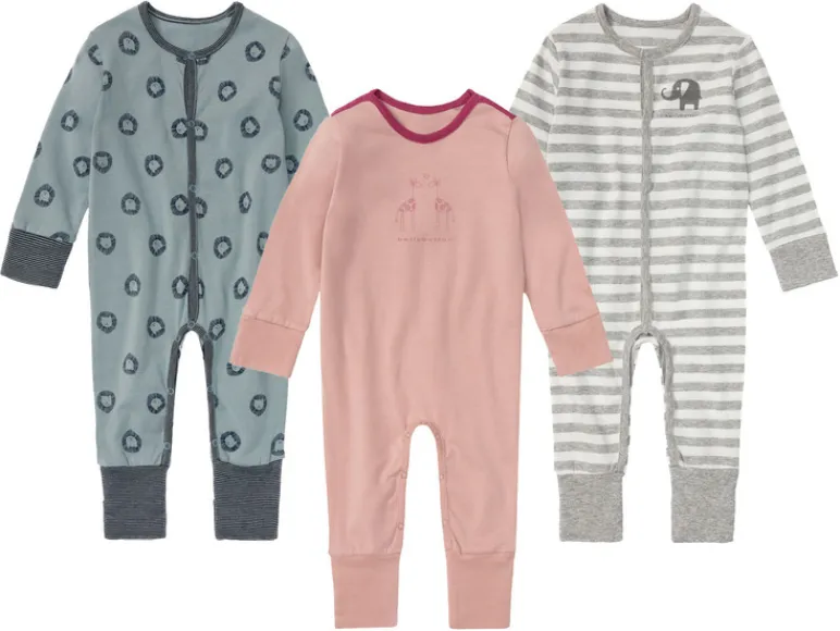 Baby meisjes / jongens slaapoverall met omkeerbaar voetdeel, met bio-katoen<bellybutton Hot