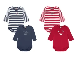 Baby romper, 2 stuks, met kruisknopen<KANZ Hot