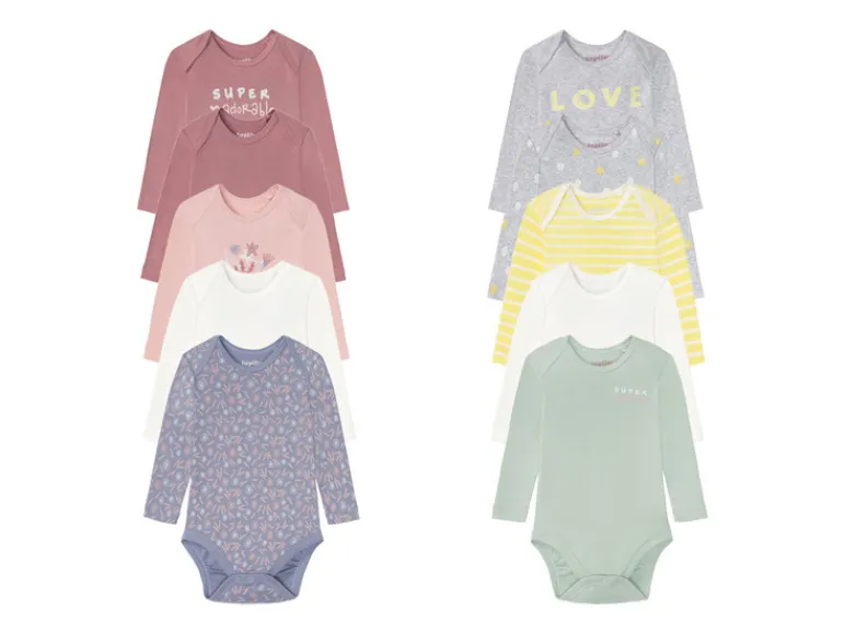 Babymeisjes rompertjes, 5 stuks, van zuivere bio-katoen<lupilu® New