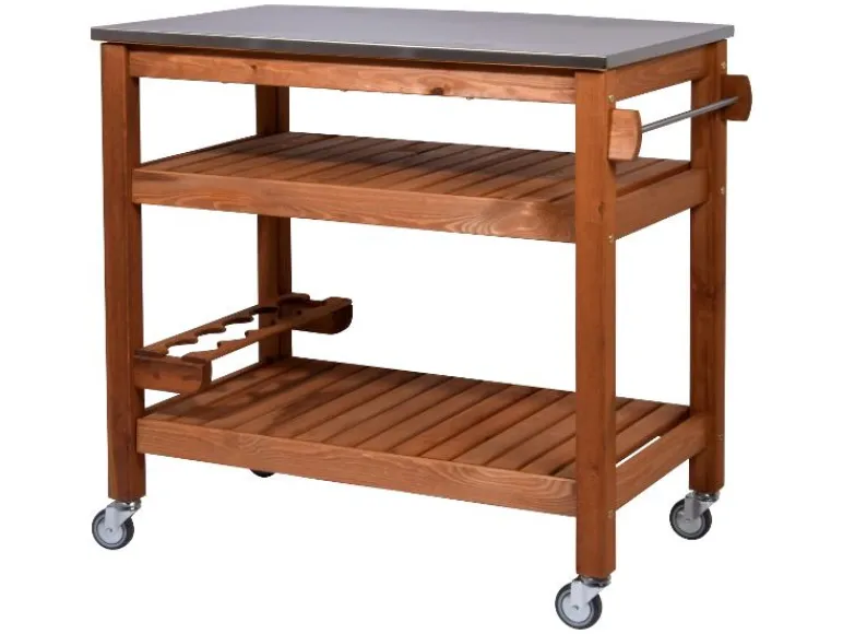 Bijzettafel met RVS blad<dobar