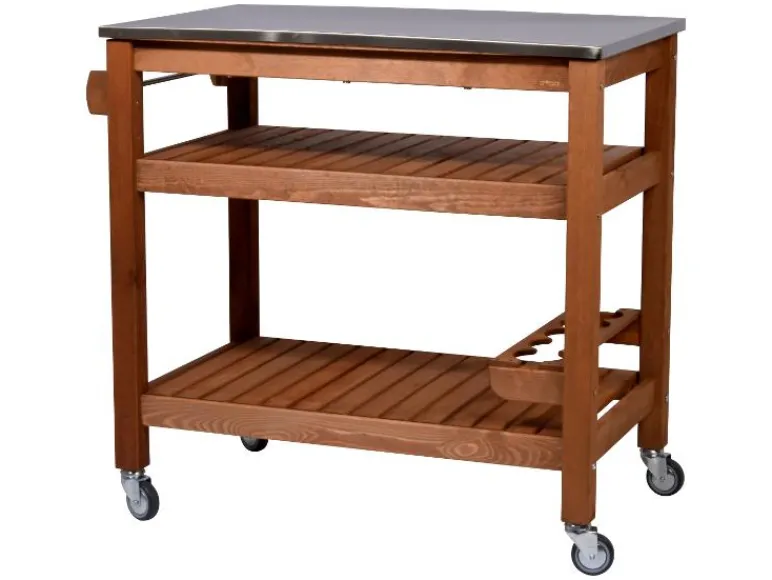 Bijzettafel met RVS blad<dobar