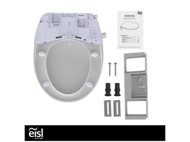 Douche-wc opzetstuk met soft-close-mechanisme en snelsluiting<Eisl Online