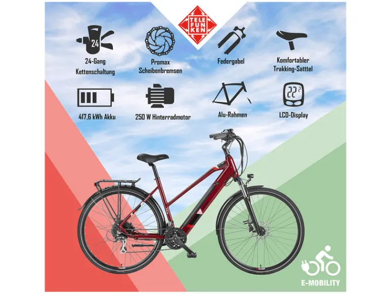 E-bike Trekking XC940 Expedition 28"<TELEFUNKEN Discount