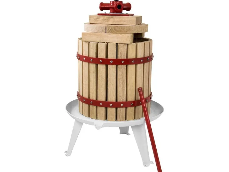 fruitpers, 6, 12, 18 of 30 liter, mechanisch, met stalen spindel<Güde Discount