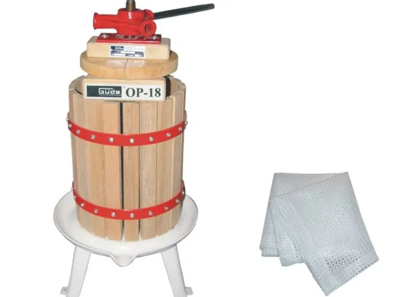 fruitpers, 6, 12, 18 of 30 liter, mechanisch, met stalen spindel<Güde Discount