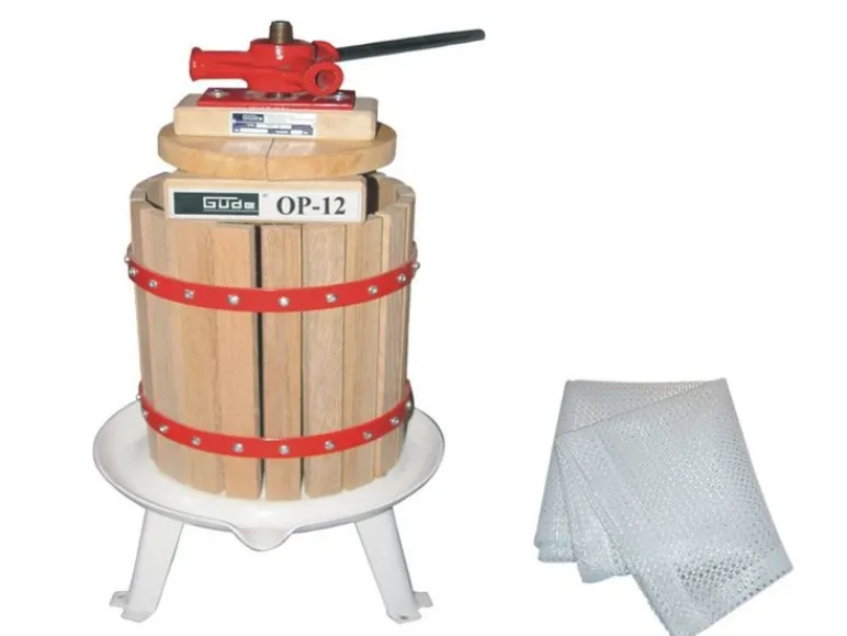 fruitpers, 6, 12, 18 of 30 liter, mechanisch, met stalen spindel<Güde Discount