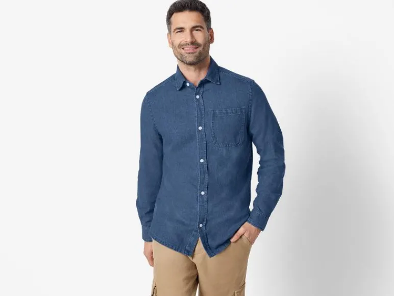 Heren jeans overhemd<LIVERGY® Online