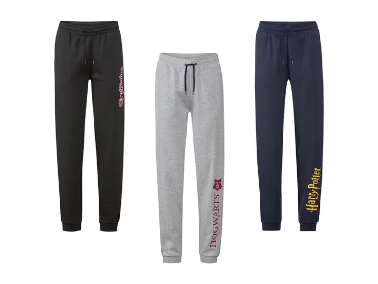 Heren joggingbroek met print op het been< Online