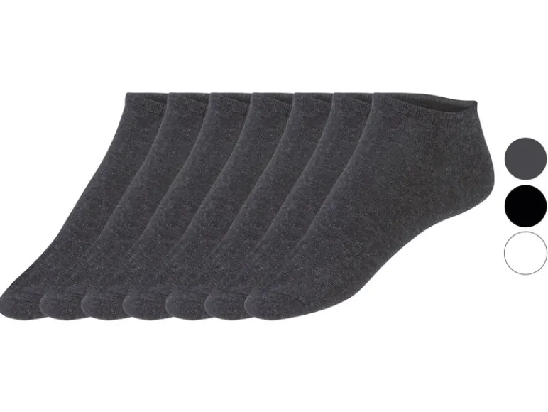 Heren sneaker-sokken, 7 paar, huidvriendelijk en ademend<Nur Der