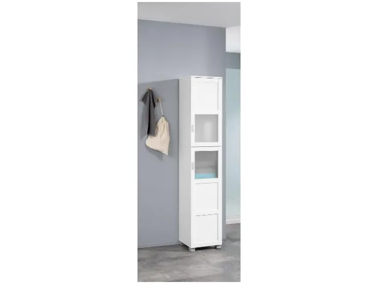 Hoge badkamerkast en onderkast wastafel Basel<LIVARNO home Outlet