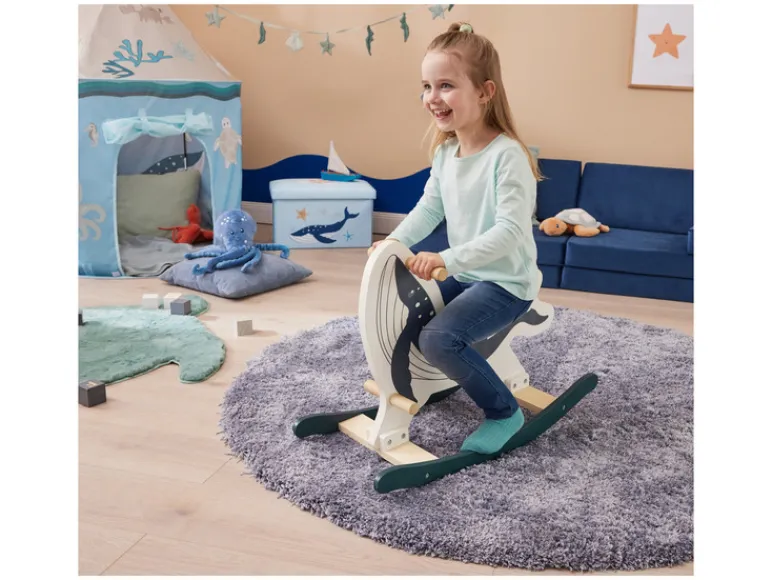 Houten schommeldier of loopfiets<Playtive Best