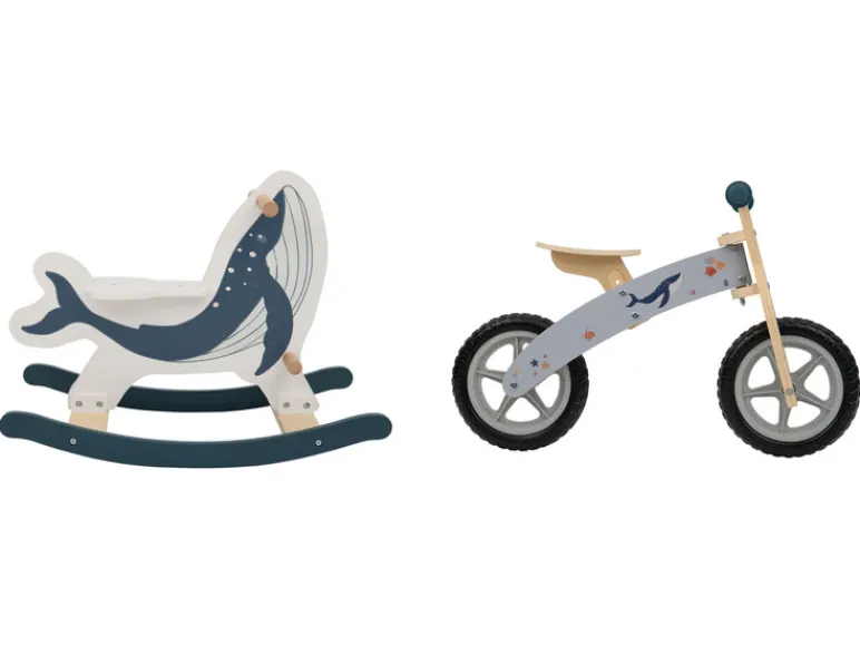 Houten schommeldier of loopfiets<Playtive Best