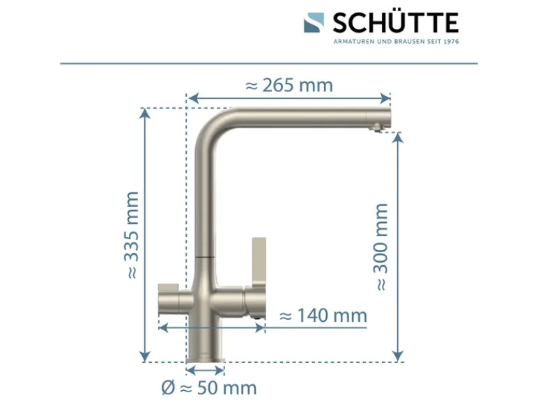 Keukenkraan met filtersysteem Aquastar Pro<Schütte