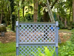bloembak met centraal trellis, L 100 cm, 110 liter, kunststof<KHW Discount