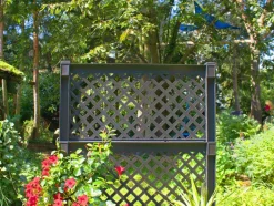 bloembak met centraal trellis, L 100 cm, 110 liter, kunststof<KHW Discount
