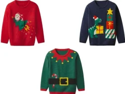 Kinder kersttrui met lampjes<lupilu® Outlet