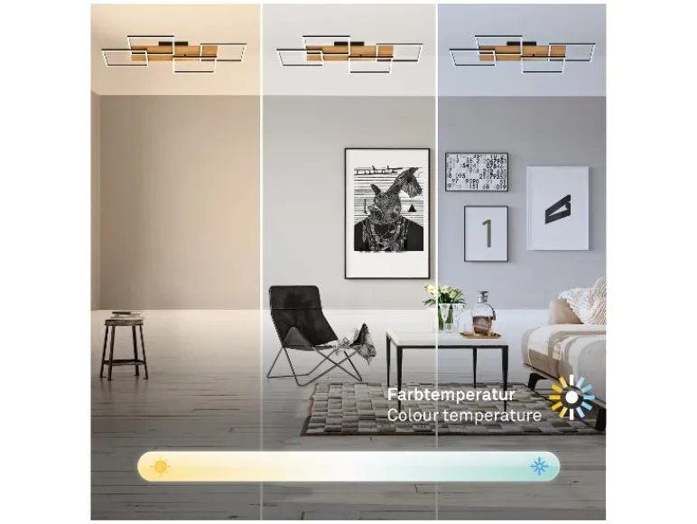 LED-plafondlamp met backlight<Briloner Outlet