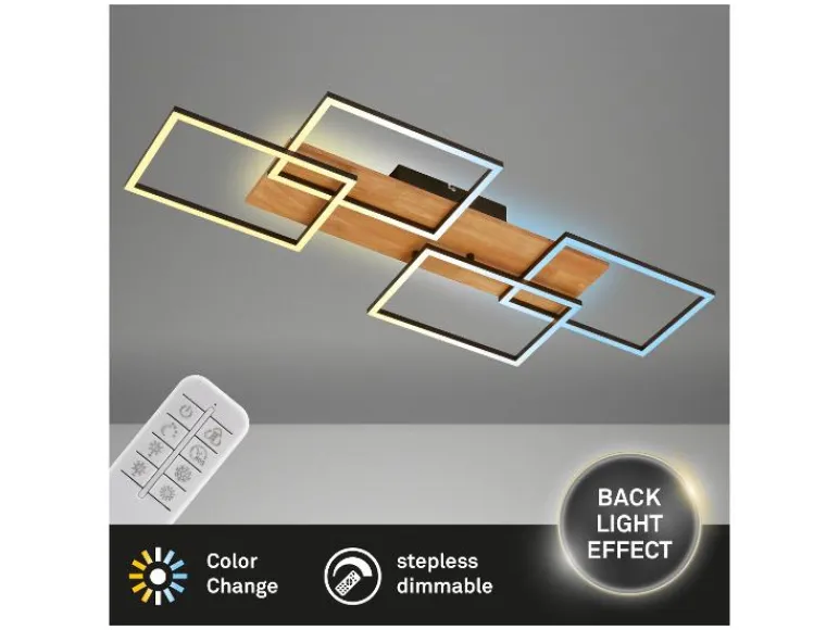 LED-plafondlamp met backlight<Briloner Outlet