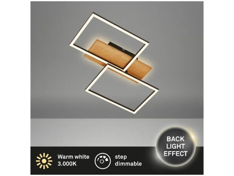 LED-plafondlamp met backlight<Briloner Outlet