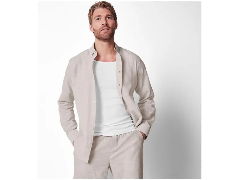 Linnen heren overhemd<esmara Men Outlet