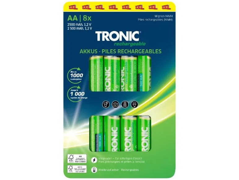 Oplaadbare batterijen 8-pack<TRONIC® Clearance