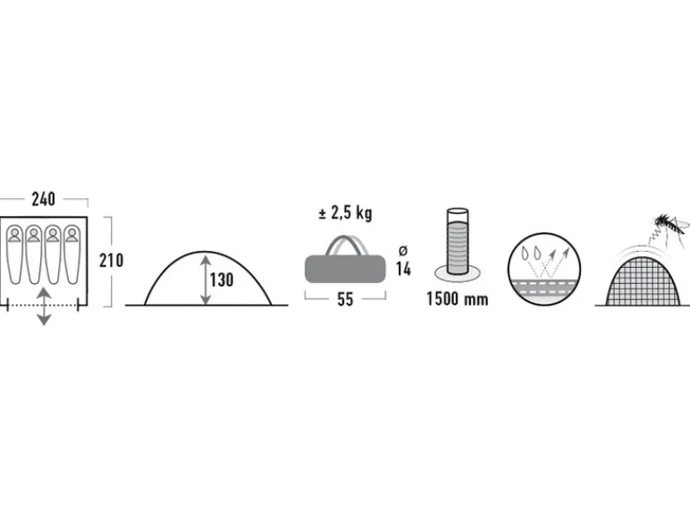 4-persoons tent Monodome XL<HIGH PEAK Sale