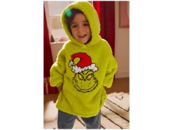 Pluche oversized kinder kersthoodie The Grinch< Discount