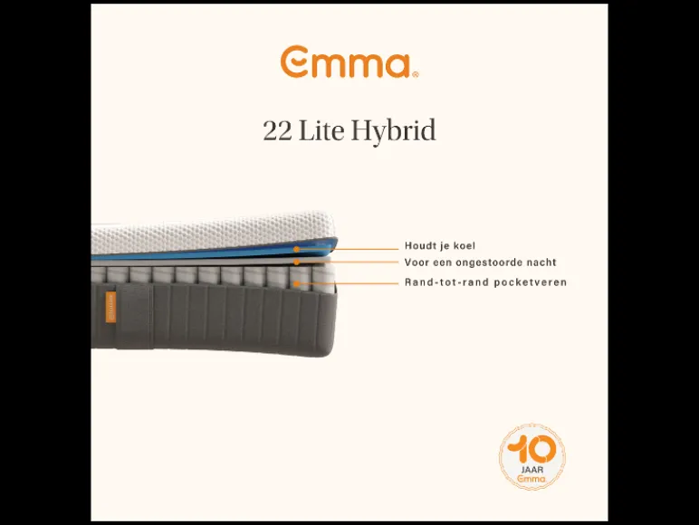 Pocketvering matras Hybrid Lite<Emma New