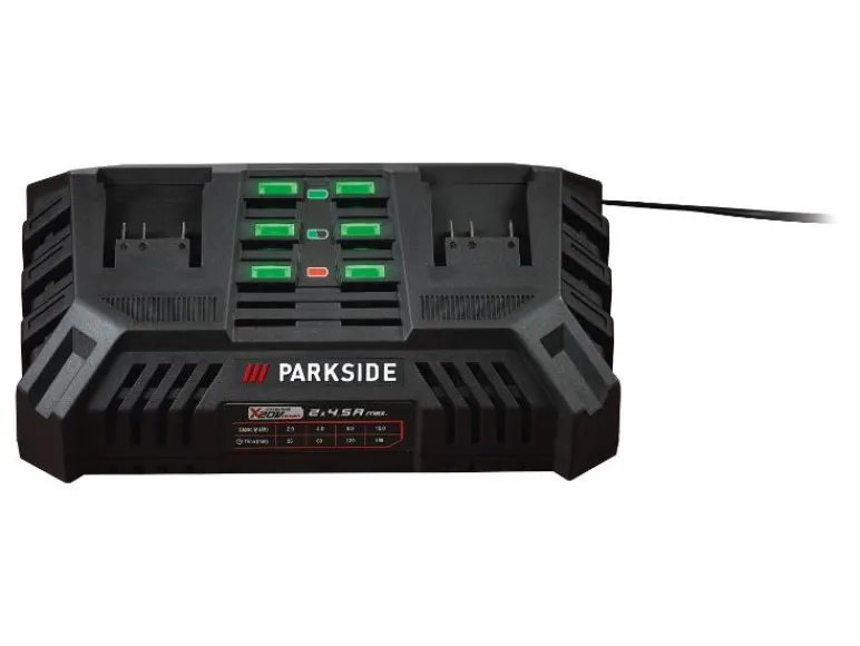 Set van 2 accu's 20 V - 2 Ah en 1 dubbele lader - 4,5 A<PARKSIDE® Sale