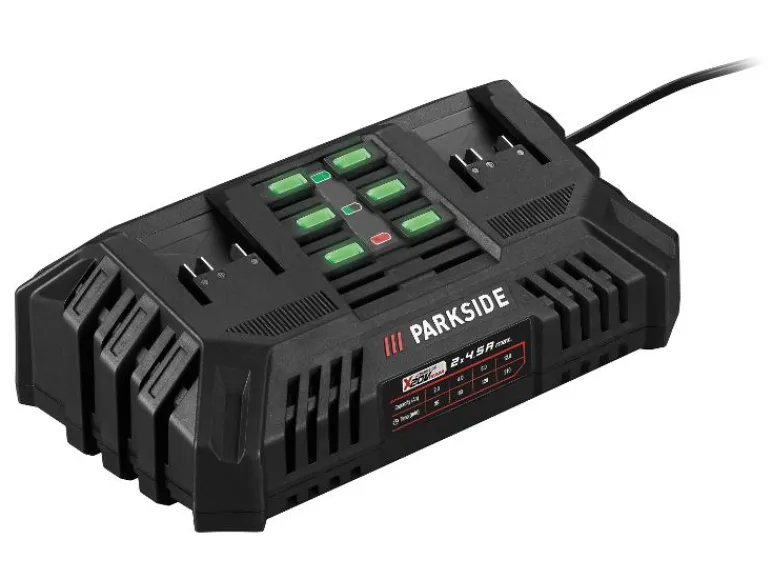 Set van 2 accu's 20 V - 2 Ah en 1 dubbele lader - 4,5 A<PARKSIDE® Sale