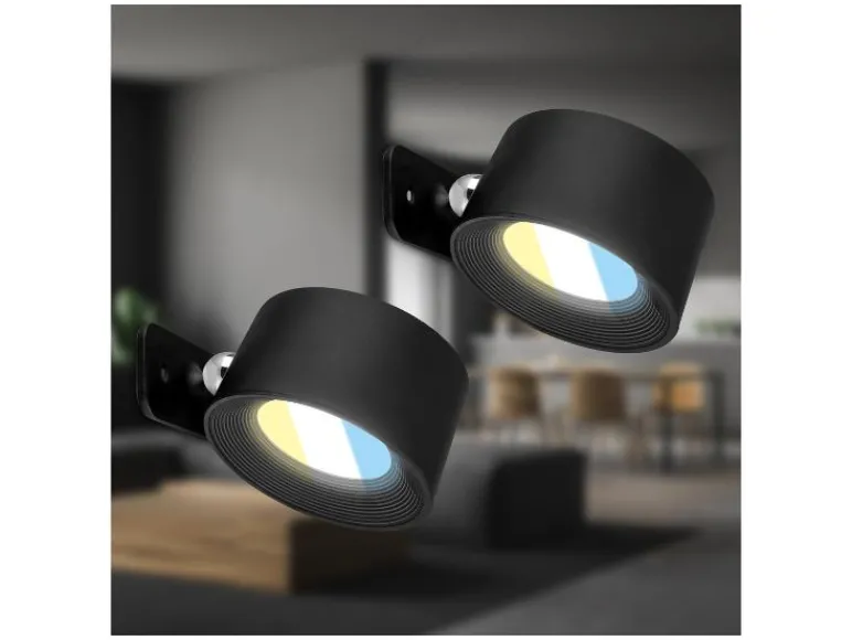 Set van 2 draadloze wandlampen<Briloner New
