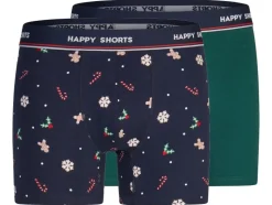 Set van 2 heren kerstboxers<Happy Shorts Sale