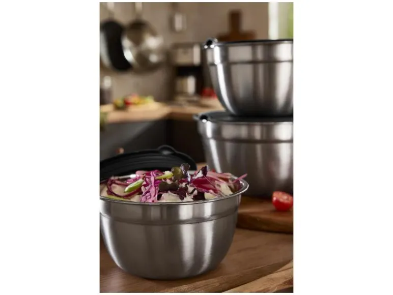 Set van 3 RVS schalen<SILVERCREST® Sale