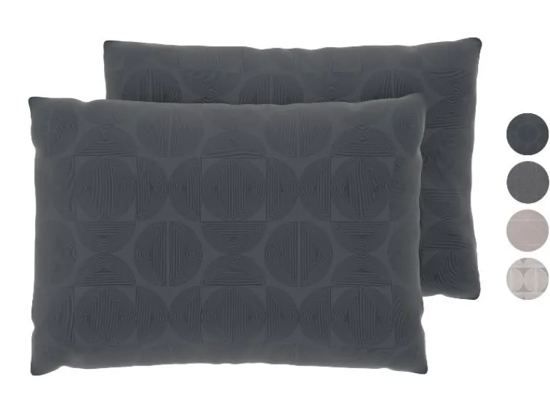 Set van 2 satijnen kussenslopen 60 x 50 cm<LIVARNO® Clearance
