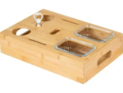 Snackplank met glazen bakjes<Wenko Clearance