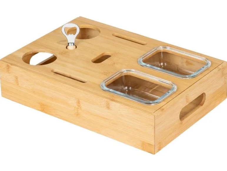 Snackplank met glazen bakjes<Wenko Clearance