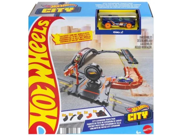 Speelgoedauto racebaan uitbreidingsset City of racebaan set<Hot Wheels Best