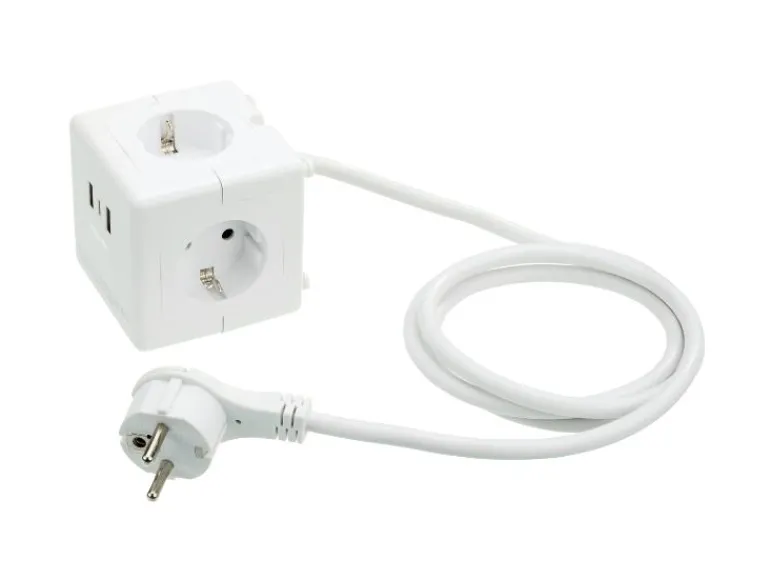 Stekkerdoos kubus met USB-aansluitingen<TRONIC® Hot
