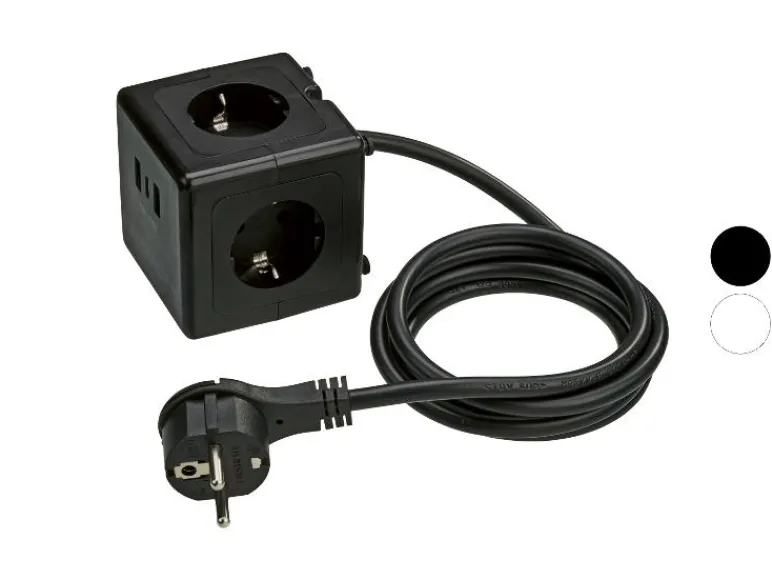 Stekkerdoos kubus met USB-aansluitingen<TRONIC® Hot